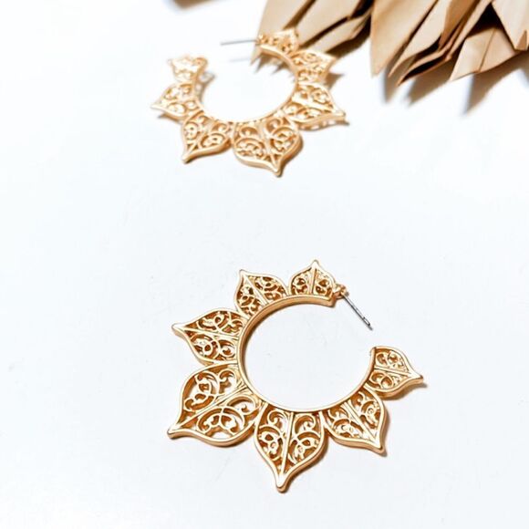 Goddess hoop earrings #100  - Picture 3 of 5